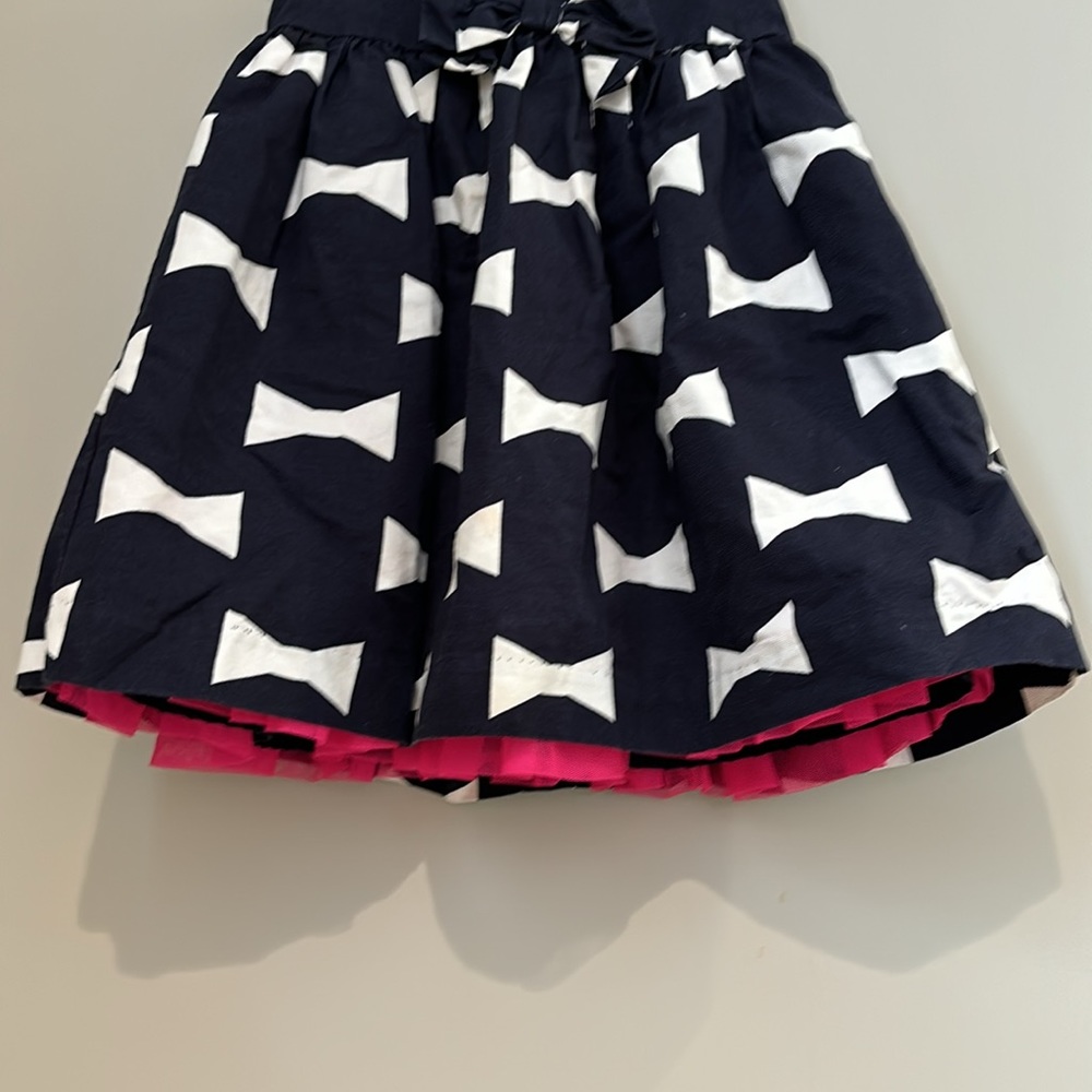Kate Spade x babyGap black/white bow dress w/hot pink tulle at bottom size 3T - Picture 3 of 5